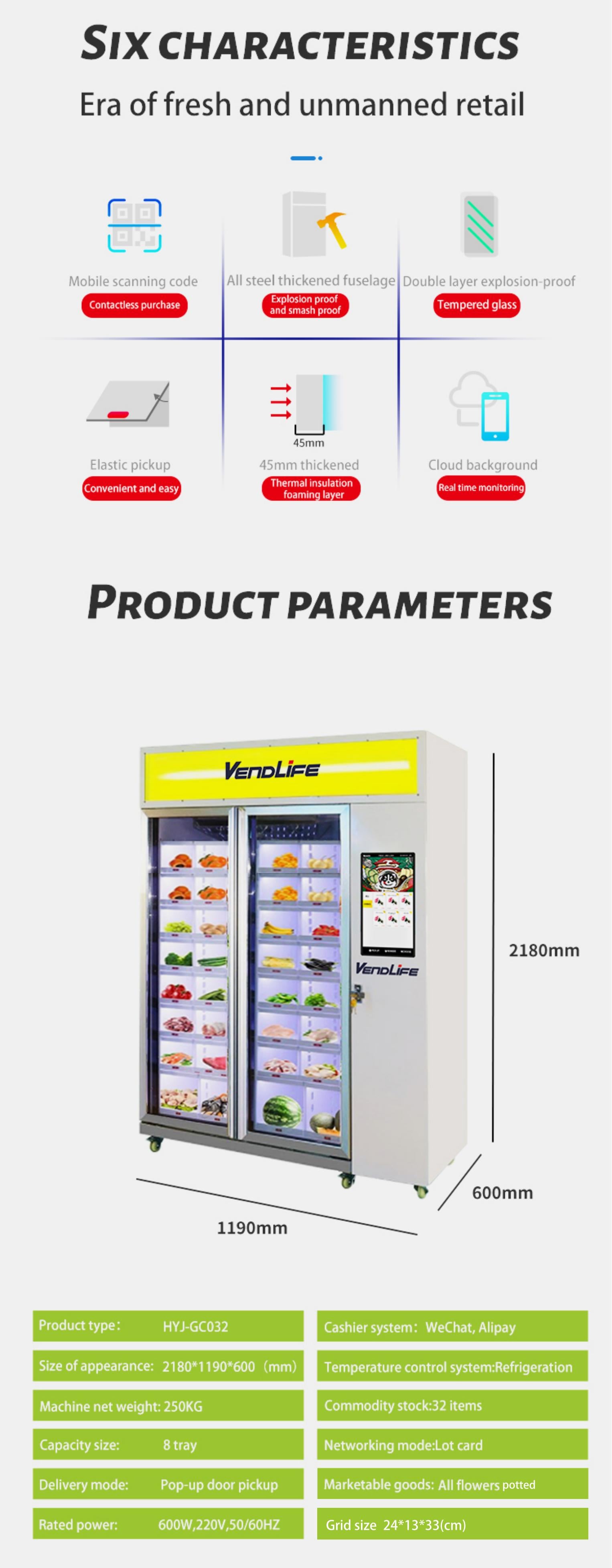Customized Automatic Self Service Innovative Vending Machine Elegant Design Fresh Flower Vending Machine With Cooler supplier