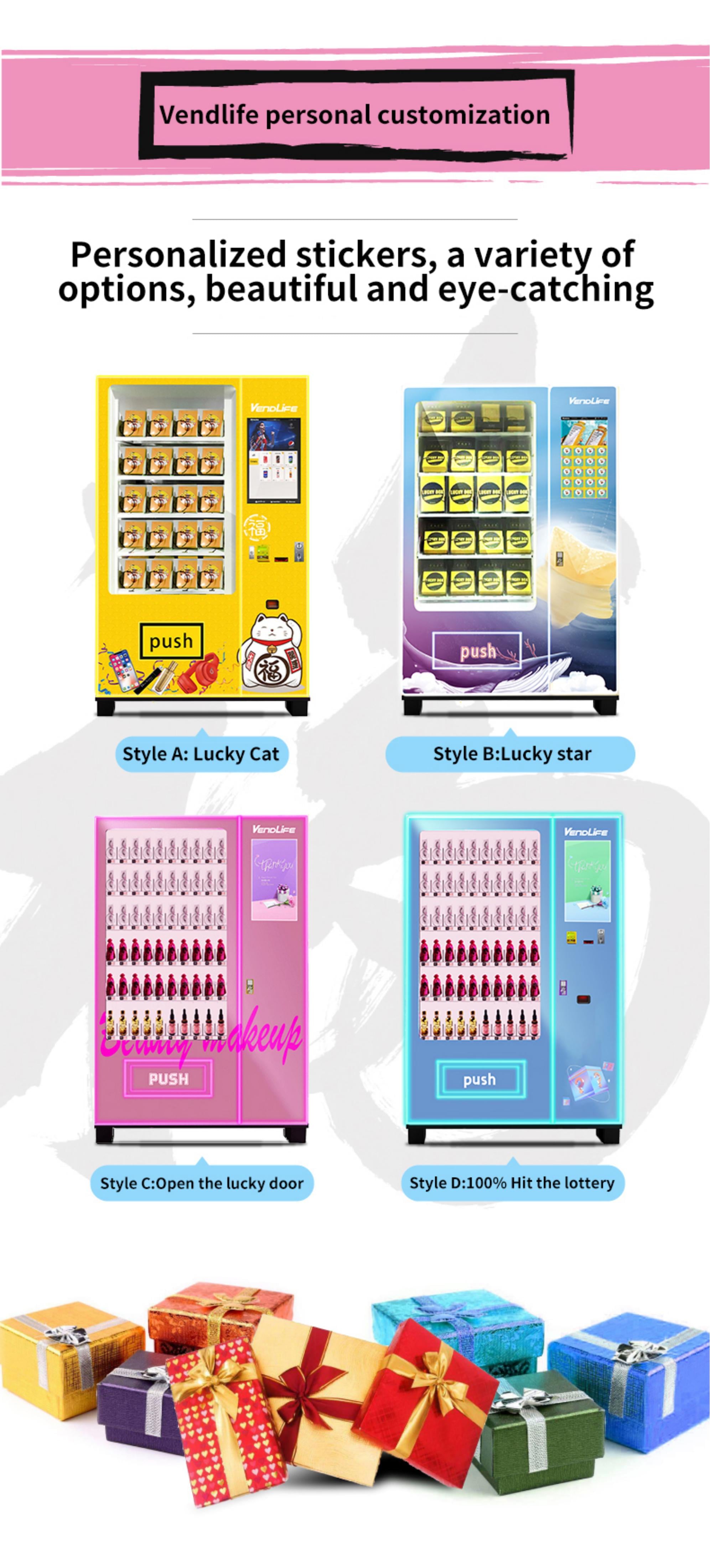 Cosmetic Hair Make Up Beauty Hair Cologne Perfume spray Vending Machines Skin Care Combo Gift Mystery Box Vending Machine factory