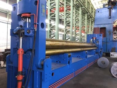 Shipbuilding Custom Equipment Package: 4 Roller Rolling Machine + Guillotine Shearing Machine