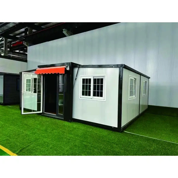 Experience modern and affordable living with a 20ft expandable container house.
