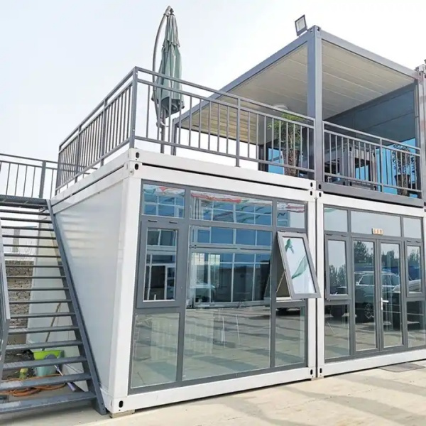 Minimalist living in a converted shipping container home