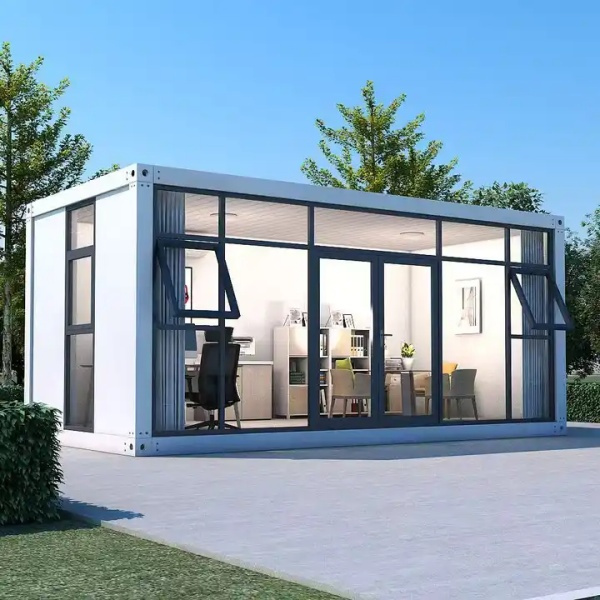 Transforming shipping containers into functional work environments