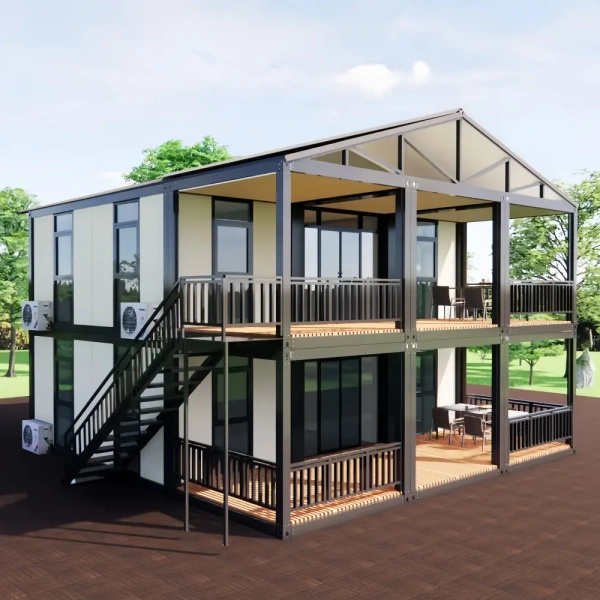 The innovative architecture of container houses.