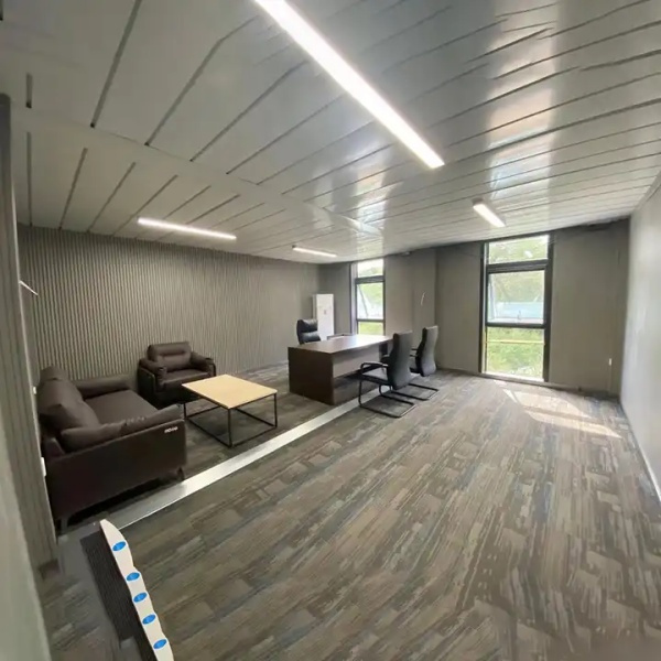 The transformation of containers into functional offices