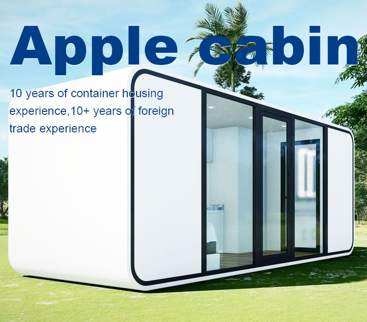 product 20ft 40ft modern design prefab house portable tiny capsule houses apple cabin home564-2