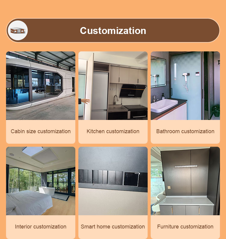 product outdoor eco capsule house luxury pod space capsule hotel capsule room prefab apple cabin container house-6