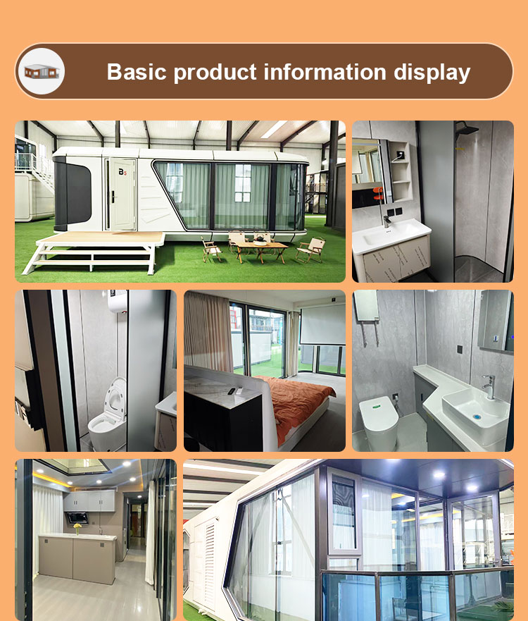 product outdoor eco capsule house luxury pod space capsule hotel capsule room prefab apple cabin container house-4