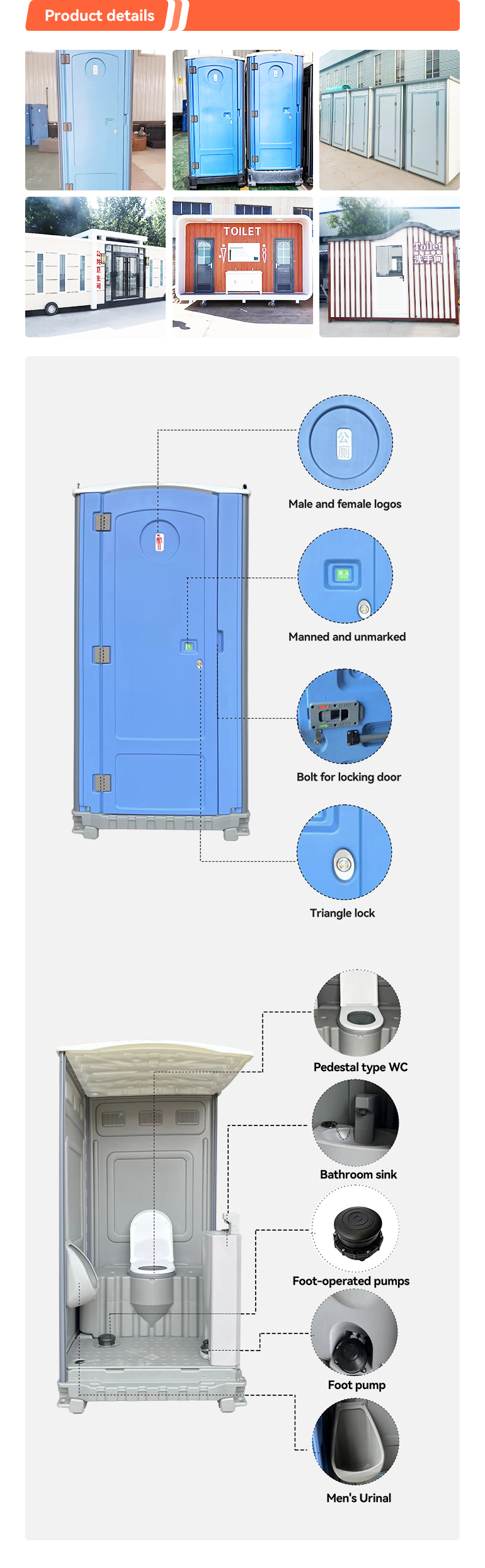 product genuine portable toilet bathroom public luxury restroom trailer-3