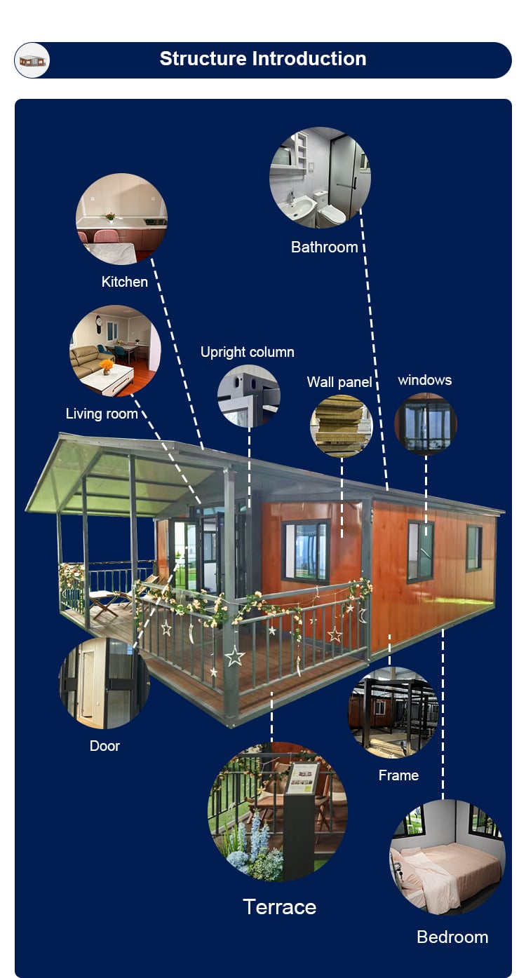 product customized 40ft prefabricated home office luxury villa hotel mobile expandable container house can with bathroom kitchen-5