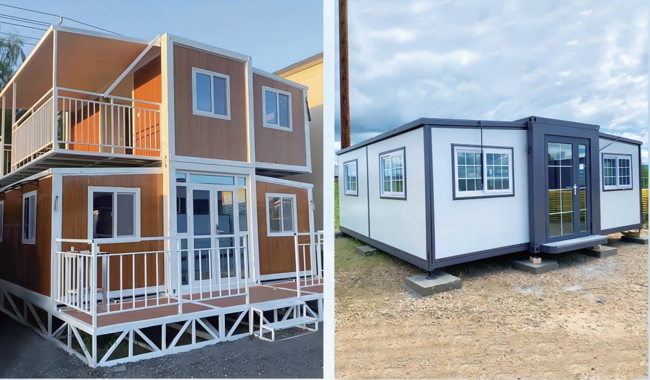 product 20ft  40ft expandable container house 3 bedroom prefabricated modular home folding tiny house sandwich panel steel material-6