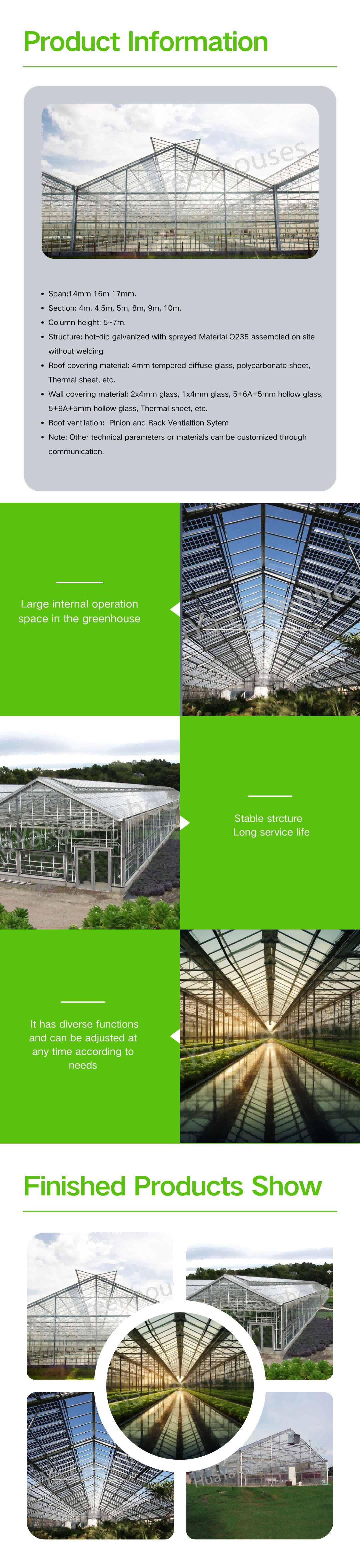 product large span greenhouse for garden center for tree cultivation flower growing ecological restaurant scientific research-0