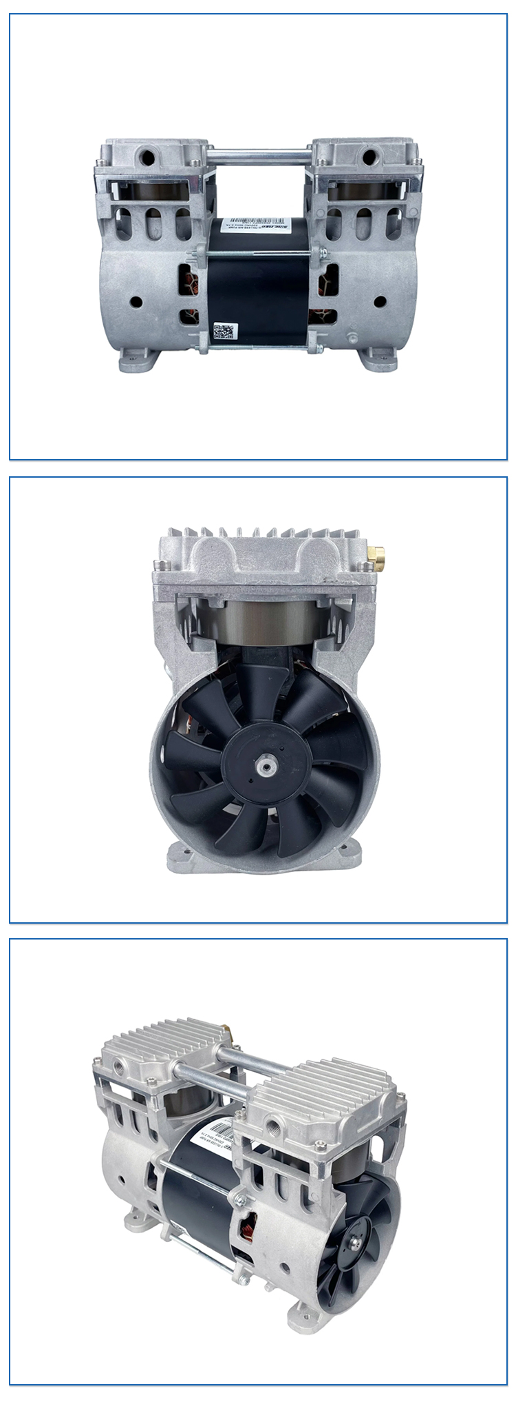 Class Portable Oil Free Compressor Head Unit 0.75 HP 2.0 Bar Silent Vacuum Pump for Sale details