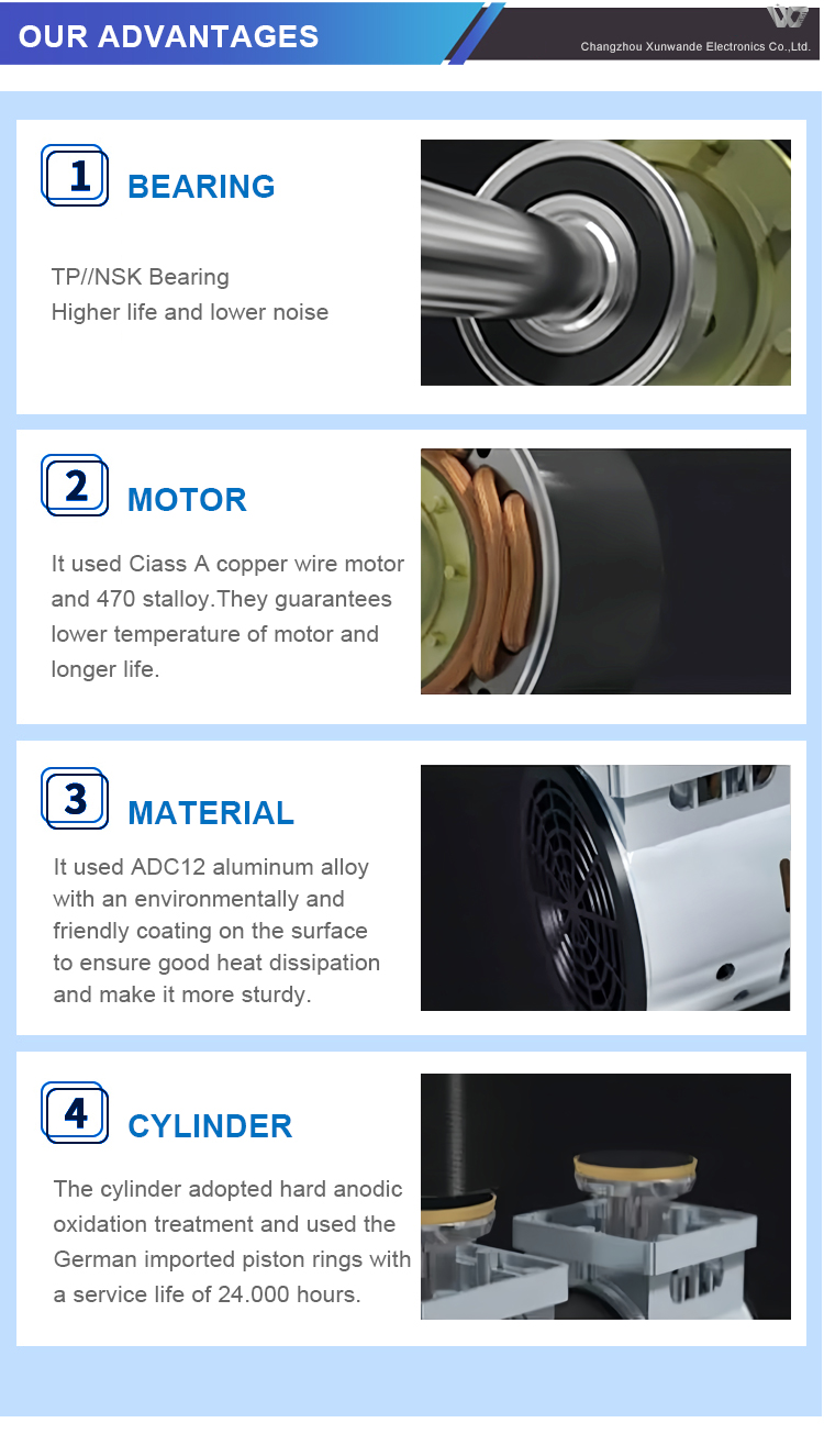 product factory price newest oilless air pump 2bar silent portable air compressor-5