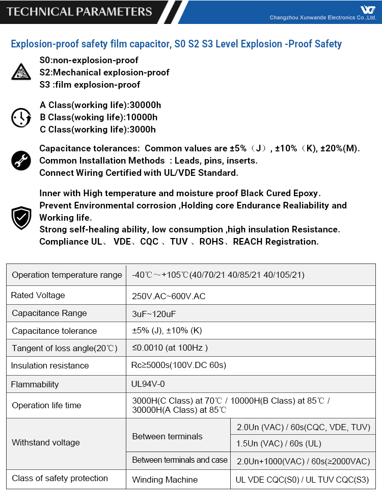 Hot Selling Standing Fan Capacitor Two PVC Wires AC Motor Capacitor B-class CBB60 20uf 250V factory
