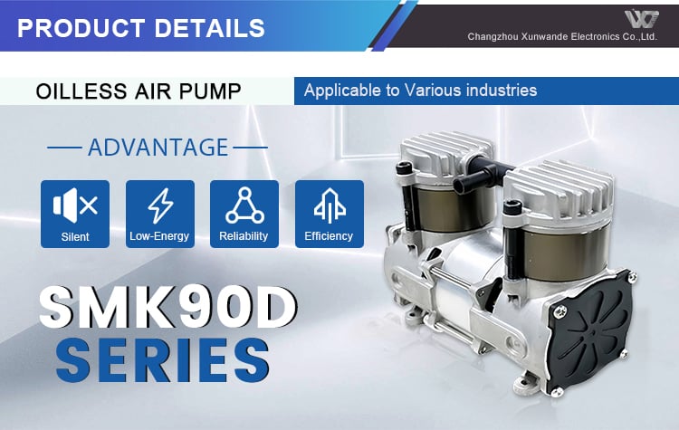 28L/min Oil-free Air Compressor Head 115W Small Silent Air Pump Head 12V DC Oilless Vacuum Pump details