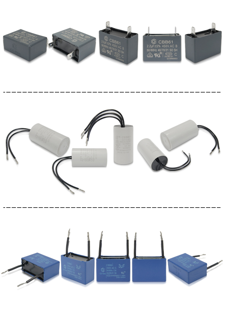 Cheap Factory Price CBB61 450V 3.0uf Film Capacitor Air Conditioner Run Capacitor details