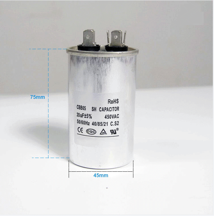 CBB65 450V 15UF AC Motor Run Capacitor Air Conditioner Capacitor aluminum capacitor S2 SH supplier