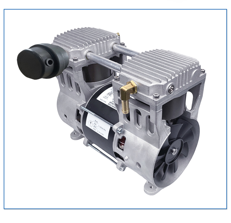OIL-free twin piston vacuum pump 135L/min 620W -98kpa for laboratory experiments supplier