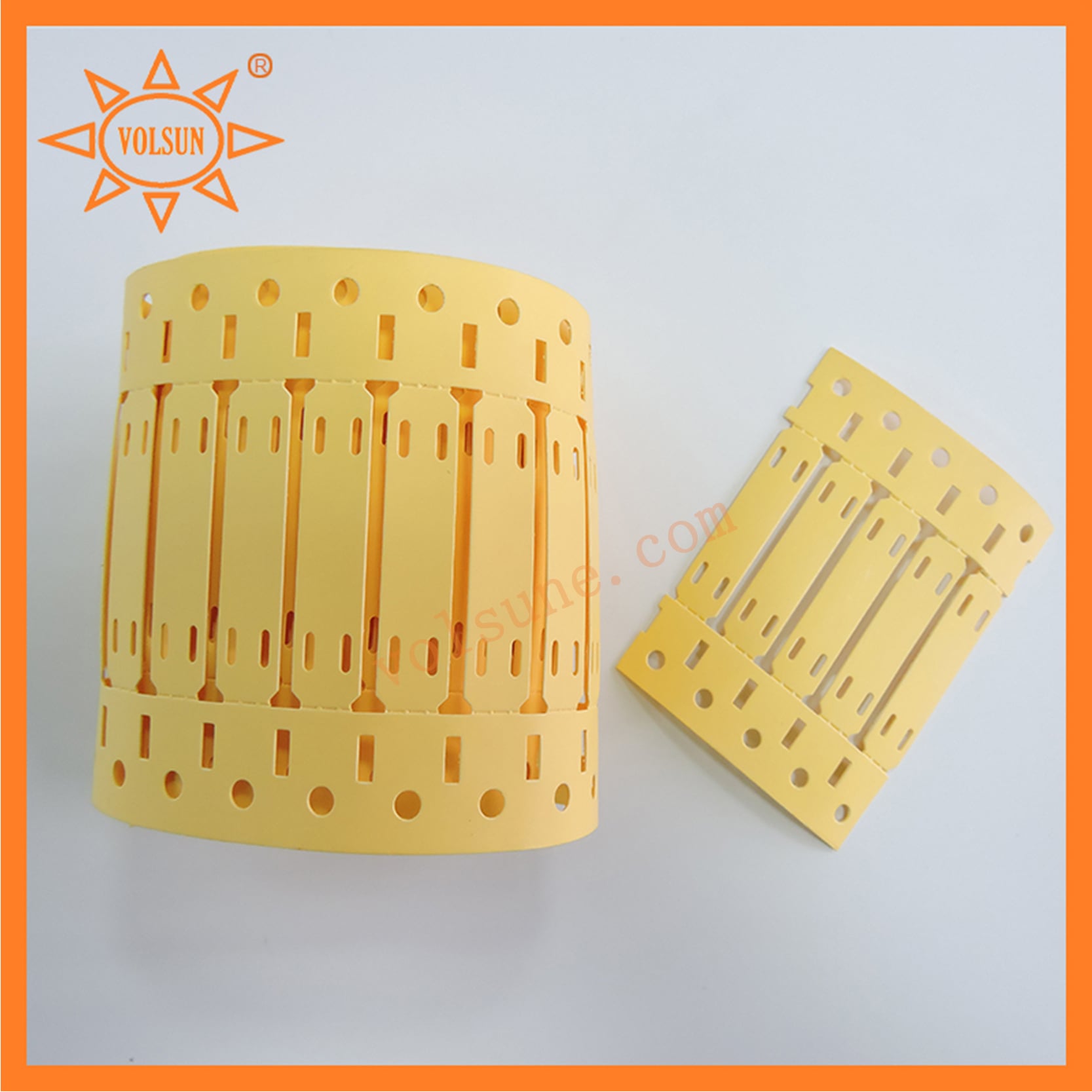 PE Yellow Printable Marker Cable Labels Tags details