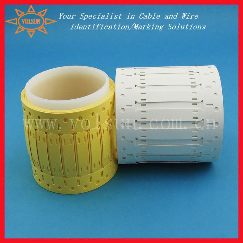 PE Yellow Printable Marker Cable Labels Tags supplier