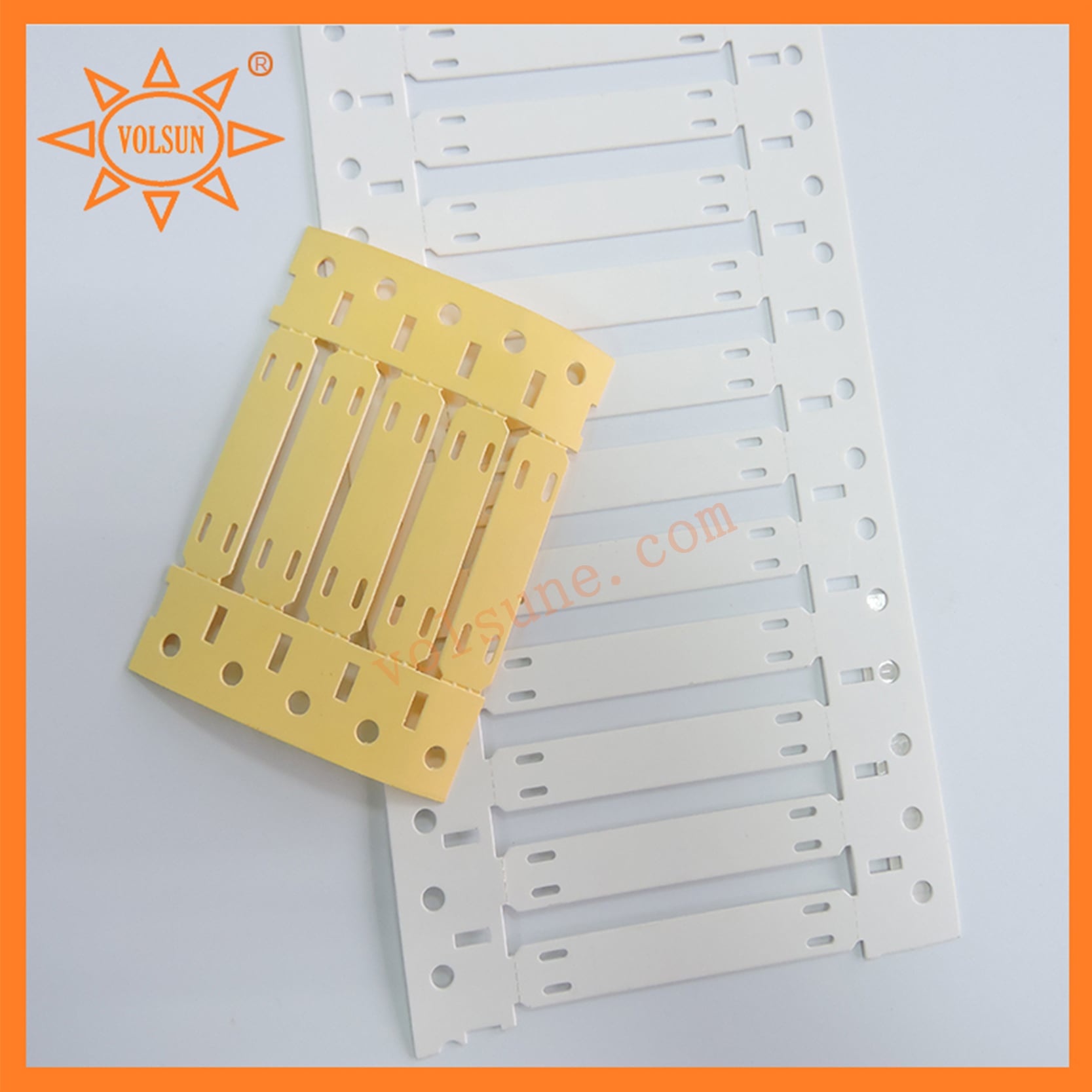 PE Yellow Printable Marker Cable Labels Tags factory