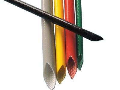Using braided fiberglass sleeve for mechanical protection of wires