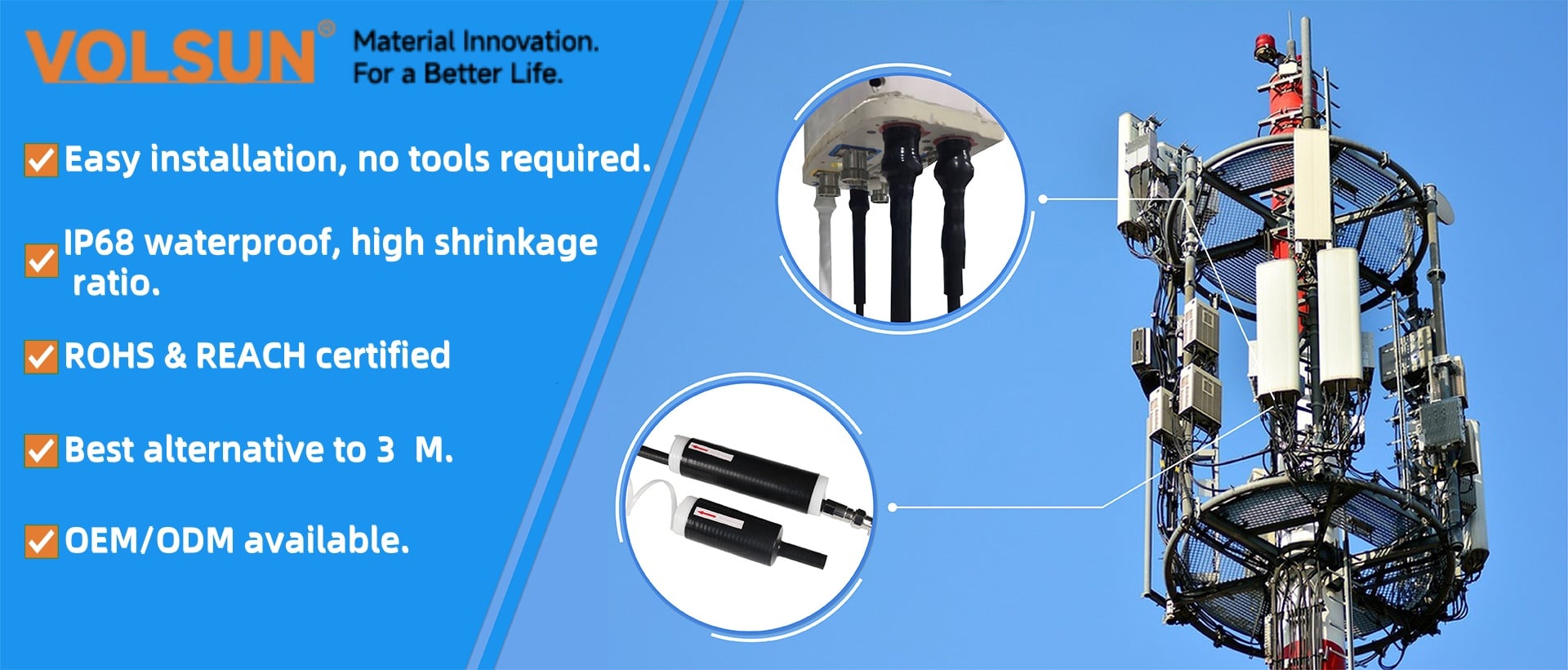 product best price rubber cold shrink tube ip68 waterproof ul224 certified 600v 1kv rated uv resistant for low voltage telecom-13
