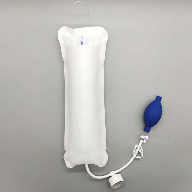 حقيبة محلول طبية تحت الضغط من American Hospital Supply – سعة 500 مل/1000 مل/3000 مل، كيس تقطير مع حامل الوريد مع صمام ثلاثي الاتجاهات أو صمام دوراني، إمدادات ومعدات طبية مع مؤشر لوني