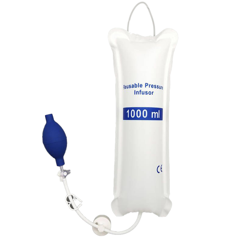 حقيبة محلول طبية تحت الضغط من American Hospital Supply – سعة 500 مل/1000 مل/3000 مل، كيس تقطير مع حامل الوريد مع صمام ثلاثي الاتجاهات أو صمام دوراني، إمدادات ومعدات طبية مع مؤشر لوني