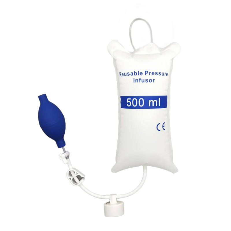 حقيبة محلول طبية تحت الضغط من American Hospital Supply – سعة 500 مل/1000 مل/3000 مل، كيس تقطير مع حامل الوريد مع صمام ثلاثي الاتجاهات أو صمام دوراني، إمدادات ومعدات طبية مع مؤشر لوني