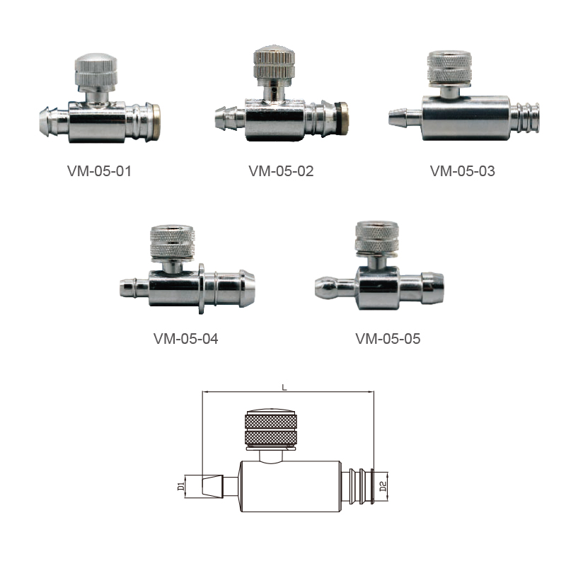 Manual Plastic /Metal Twist air release valve with small metal or plastic arrow connector