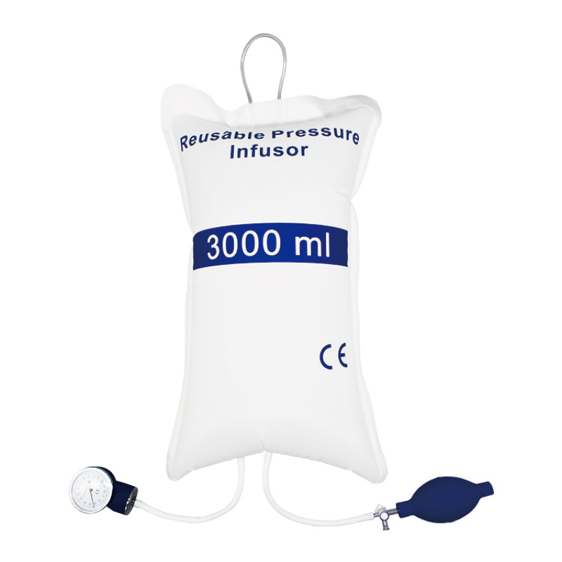 حقيبة محلول طبية تحت الضغط من American Hospital Supply – سعة 500 مل/1000 مل/3000 مل، كيس تقطير مع حامل الوريد مع صمام ثلاثي الاتجاهات أو صمام دوراني، إمدادات ومعدات طبية مع مؤشر لوني