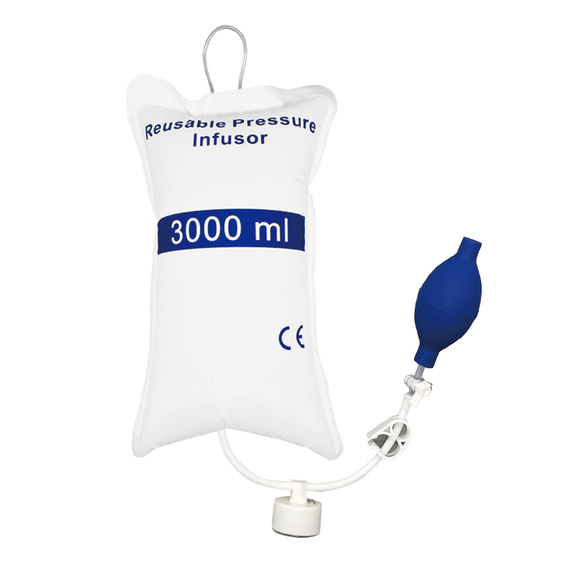 حقيبة محلول طبية تحت الضغط من American Hospital Supply – سعة 500 مل/1000 مل/3000 مل، كيس تقطير مع حامل الوريد مع صمام ثلاثي الاتجاهات أو صمام دوراني، إمدادات ومعدات طبية مع مؤشر لوني