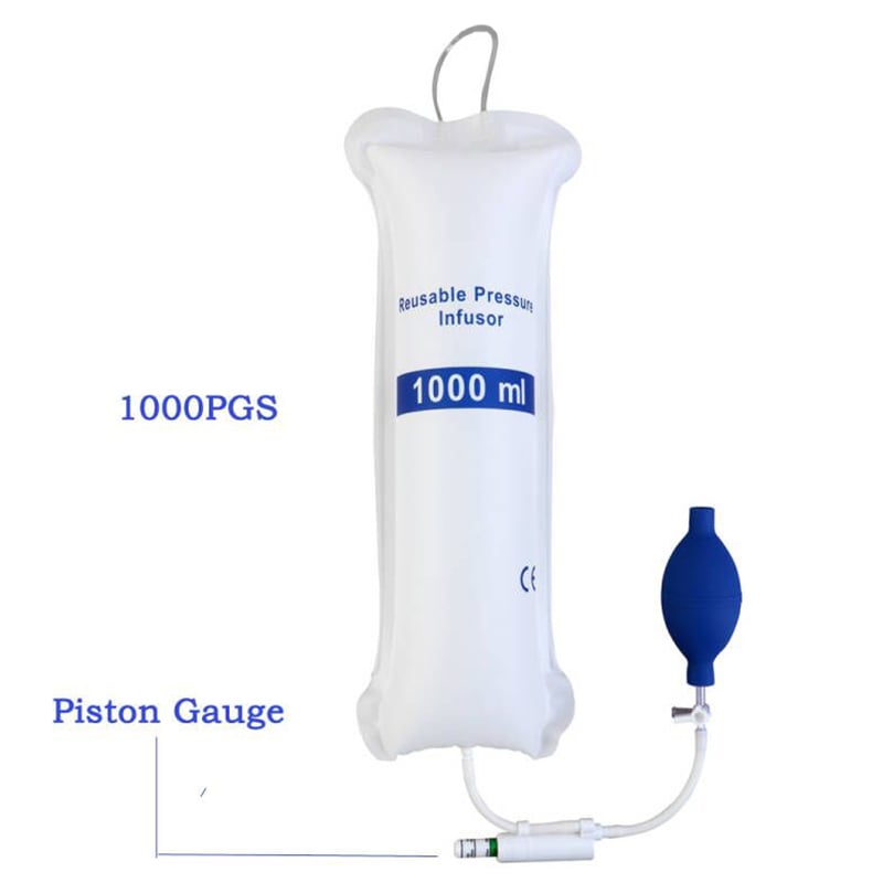حقيبة محلول طبية تحت الضغط من American Hospital Supply – سعة 500 مل/1000 مل/3000 مل، كيس تقطير مع حامل الوريد مع صمام ثلاثي الاتجاهات أو صمام دوراني، إمدادات ومعدات طبية مع مؤشر لوني
