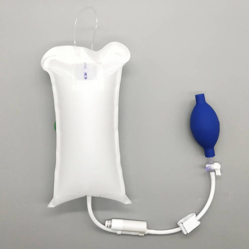 حقيبة محلول طبية تحت الضغط من American Hospital Supply – سعة 500 مل/1000 مل/3000 مل، كيس تقطير مع حامل الوريد مع صمام ثلاثي الاتجاهات أو صمام دوراني، إمدادات ومعدات طبية مع مؤشر لوني