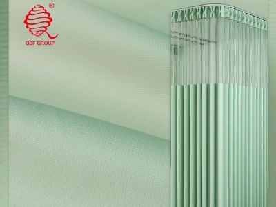 Custom-width hospital curtains install seamlessly on existing ceiling track systems