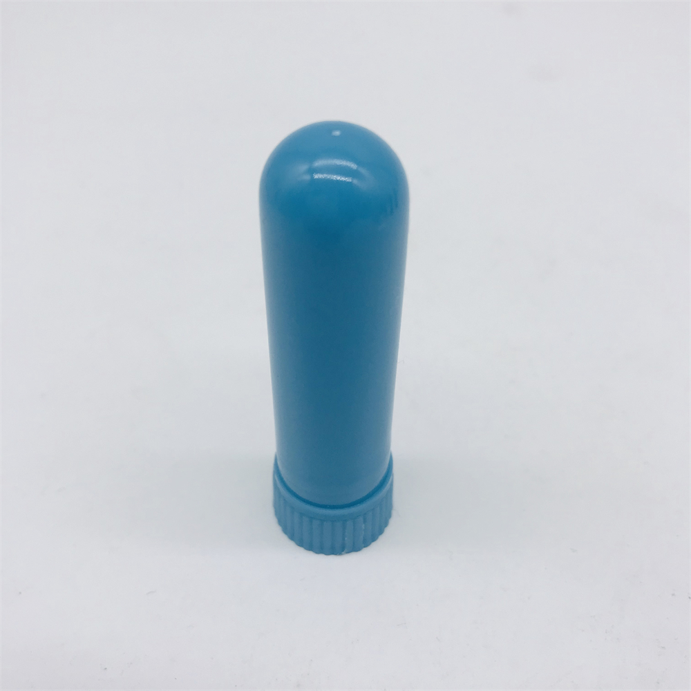 Excellent quality multi-color optional empty nasal inhaler tube shape PP 5ml nasal inhaler with cotton wicks for essential oil manufacture
