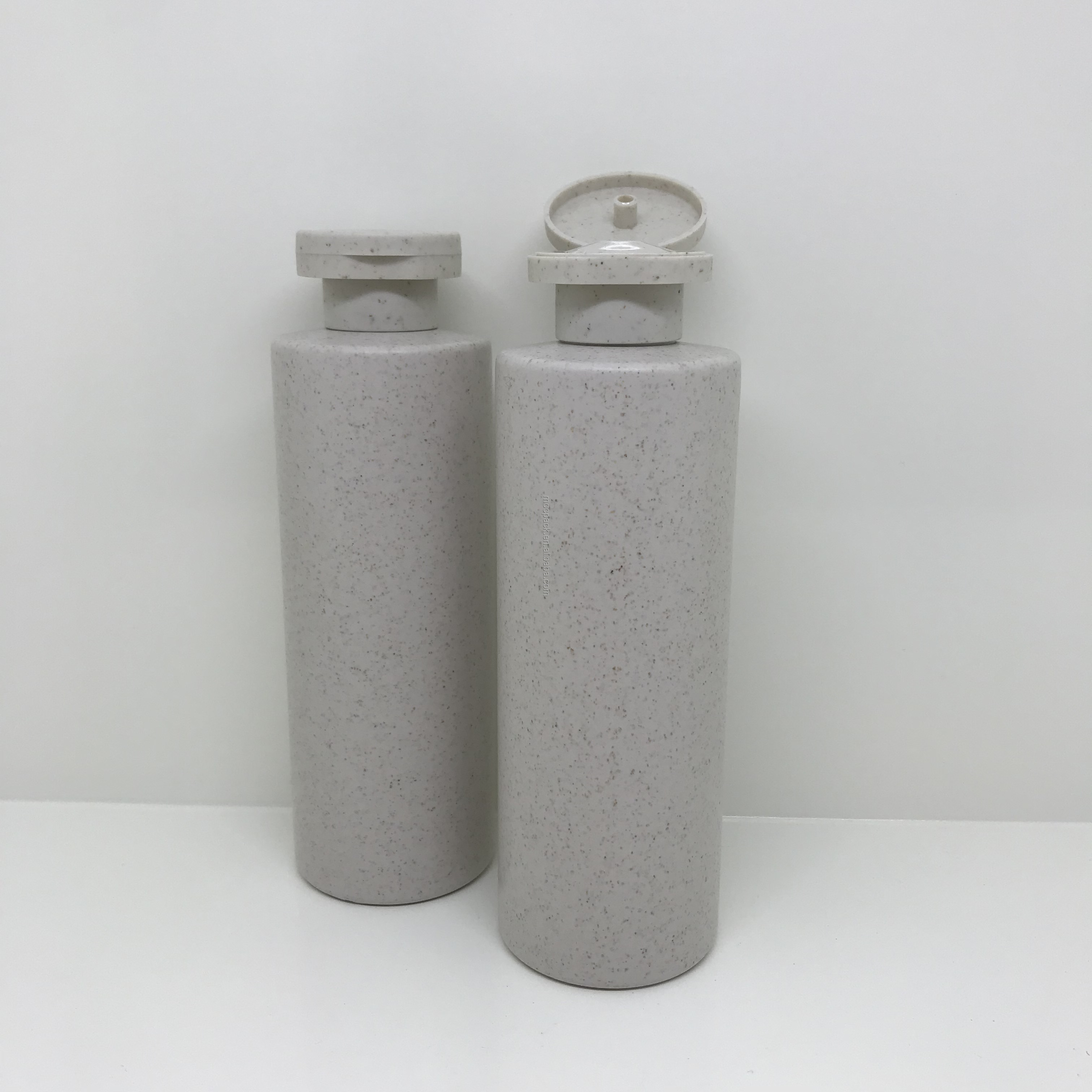 Biodegradable wheat straw bottle 250ml lotion remover shampoo bath care liquid packaging bottle manufacture
