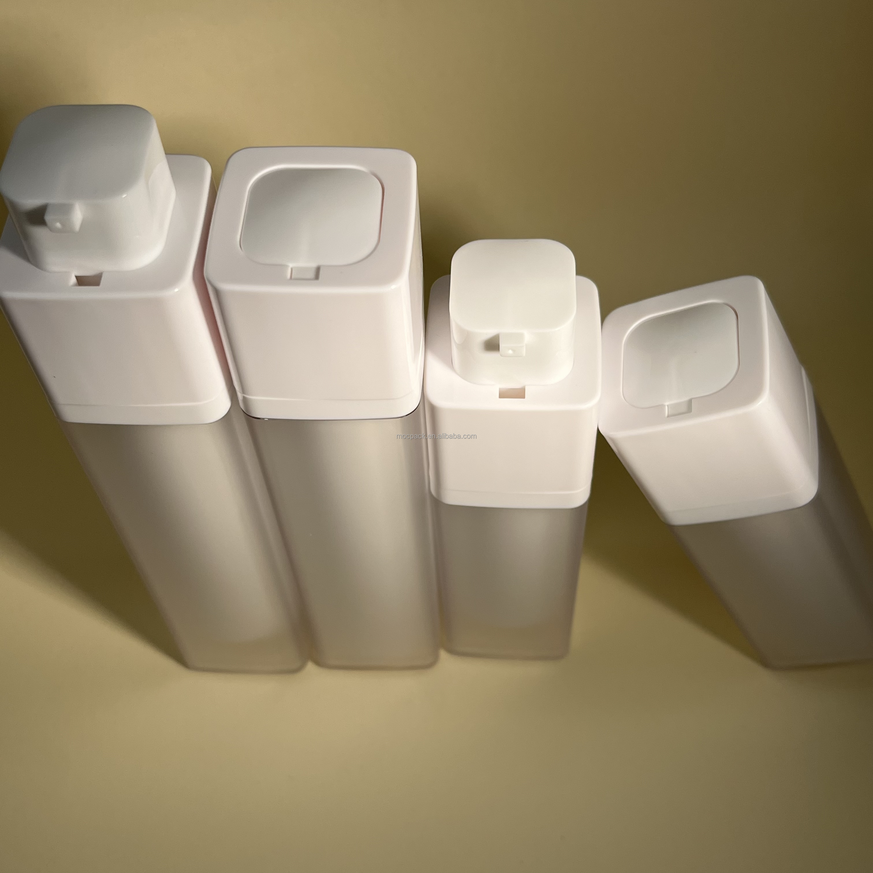 Hot sale square airless bottle serum lotion foundation bottle 15ml 30ml 50ml airless pump bottle manufacture