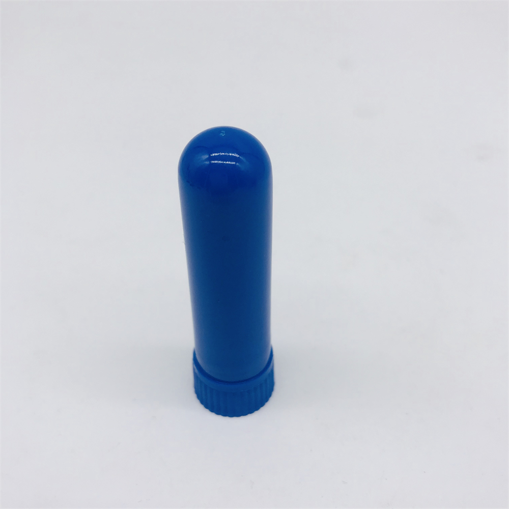 Excellent quality multi-color optional empty nasal inhaler tube shape PP 5ml nasal inhaler with cotton wicks for essential oil supplier
