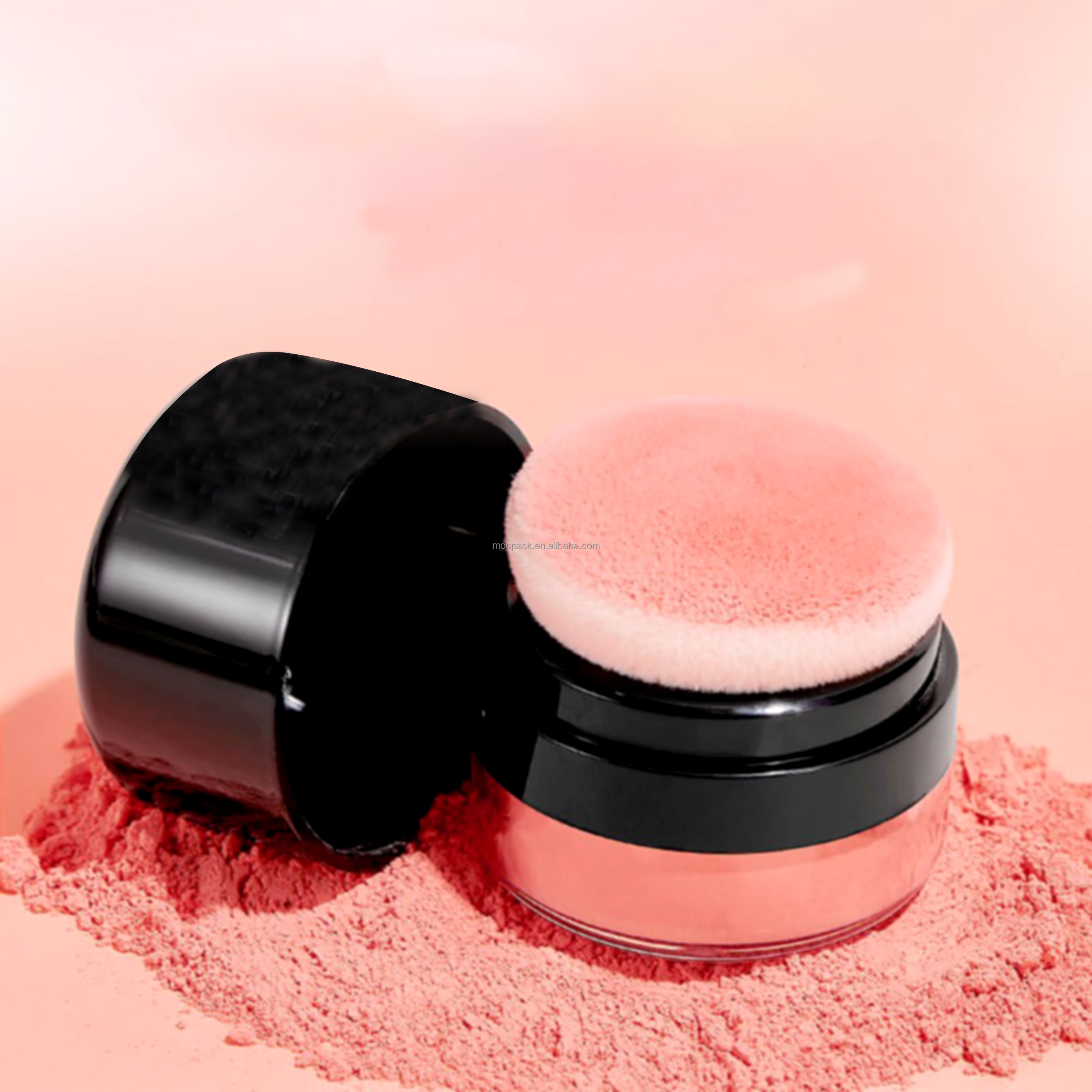 Portable Mini Mushroom 5g 8g Blush Hairline Powder Jar Loose Powder Packaging Container with Sponge manufacture