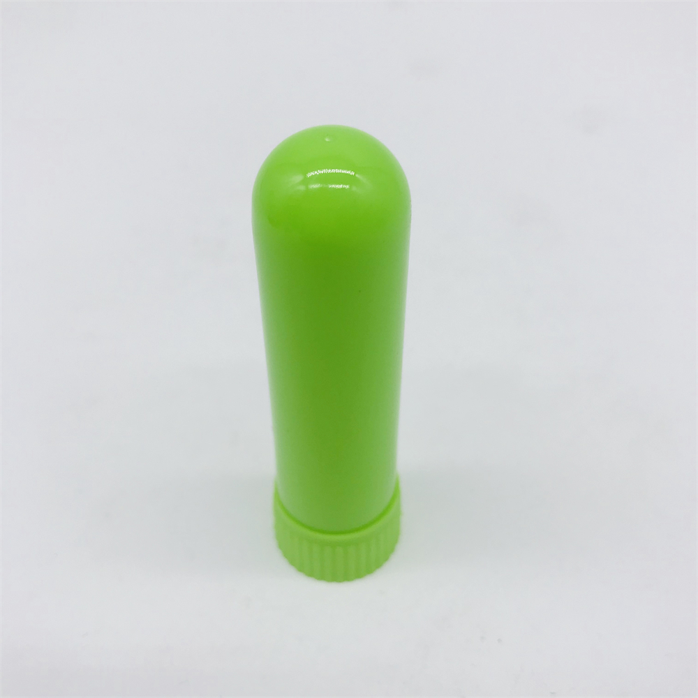 Excellent quality multi-color optional empty nasal inhaler tube shape PP 5ml nasal inhaler with cotton wicks for essential oil supplier