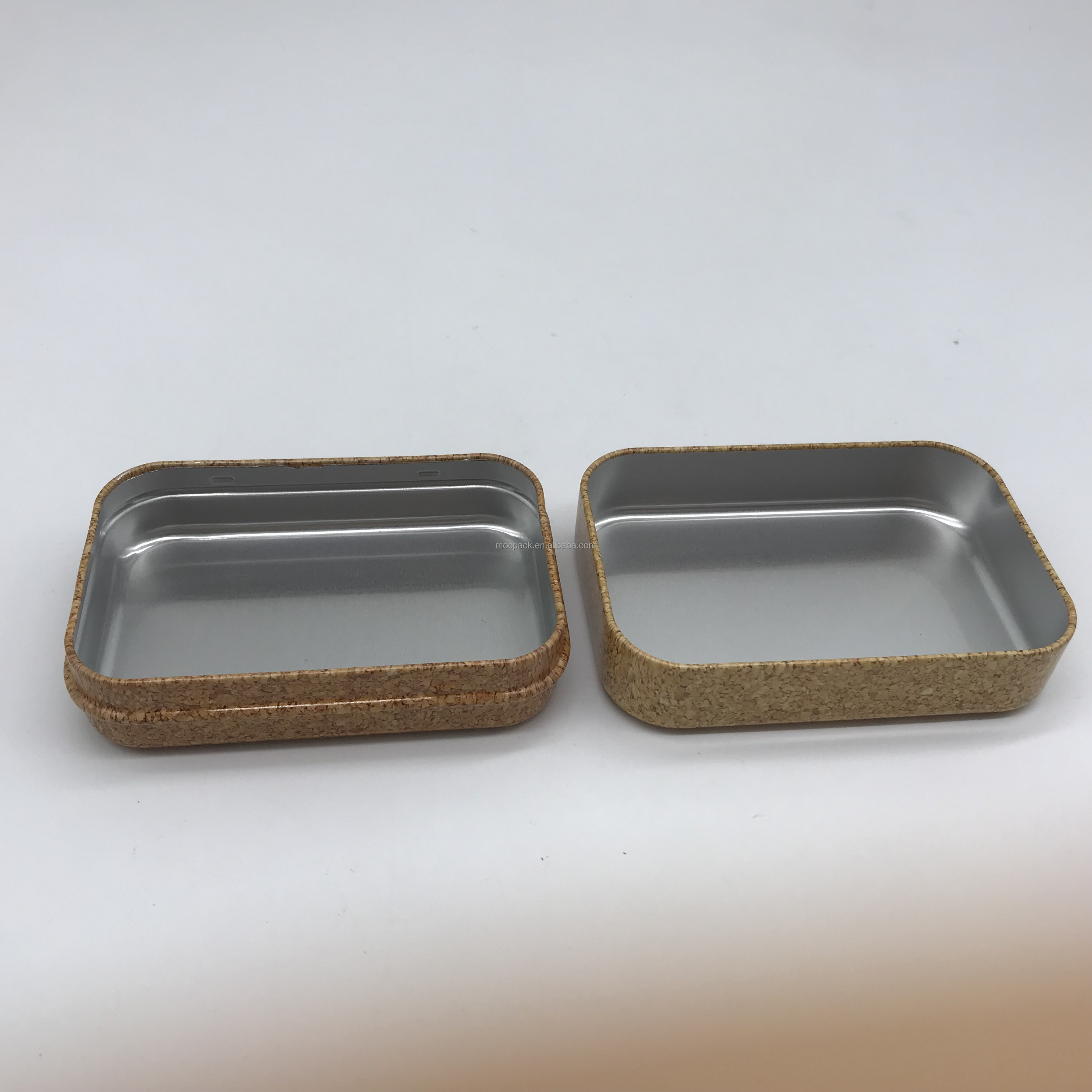Round Corner Empty Square Aluminum Soap Packaging box Metal Soap Holder With Draining Tray manufacture
