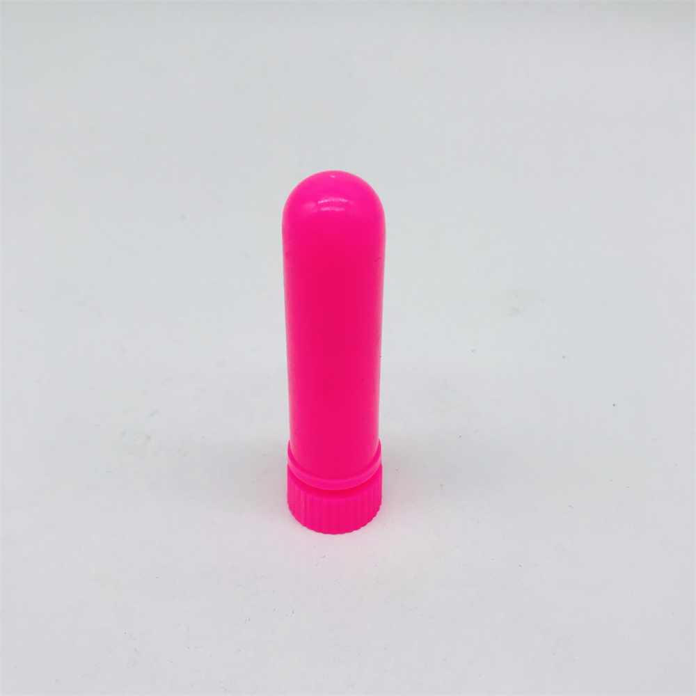 Excellent quality multi-color optional empty nasal inhaler tube shape PP 5ml nasal inhaler with cotton wicks for essential oil manufacture