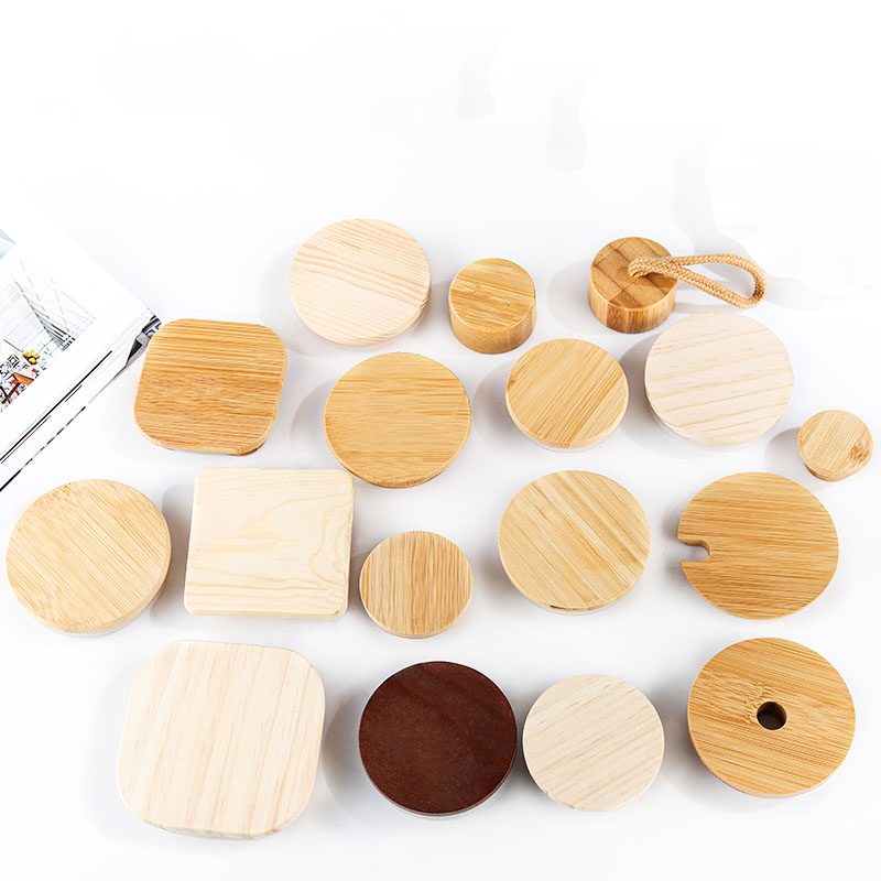 Hot sell bamboo jar lid bamboo lids with straw hole bamboo lids with stainless steel straw for mason jars factory