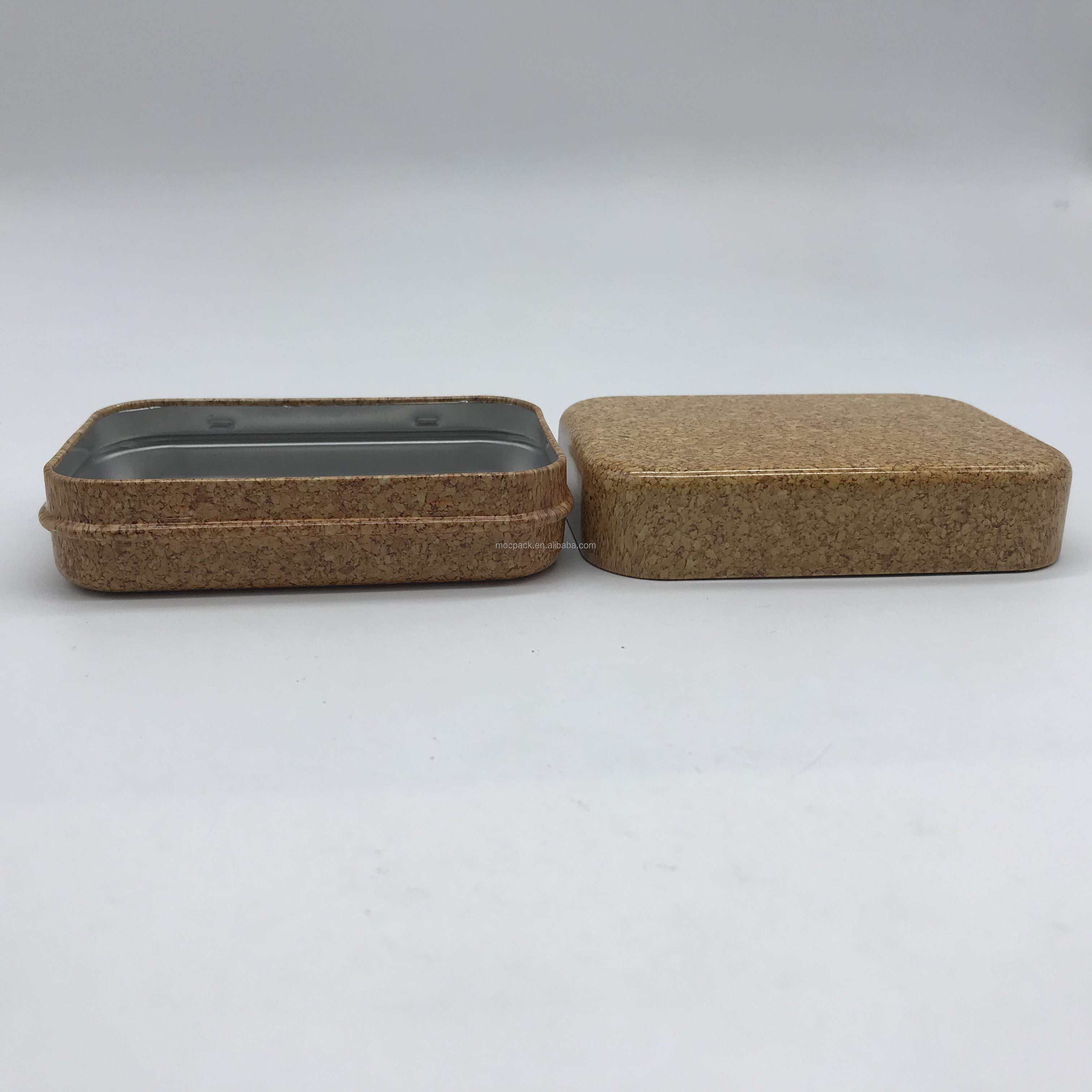 Round Corner Empty Square Aluminum Soap Packaging box Metal Soap Holder With Draining Tray manufacture