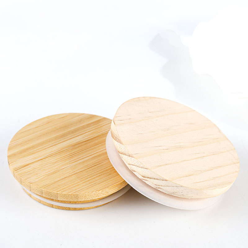 Hot sell bamboo jar lid bamboo lids with straw hole bamboo lids with stainless steel straw for mason jars supplier
