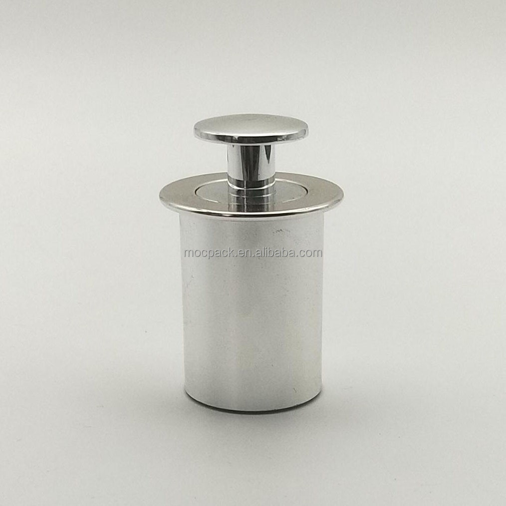 Wholesale 18mm Press Button Dropper Push Dropper With Glass Pipette Silver Gold Bottle Dropper factory