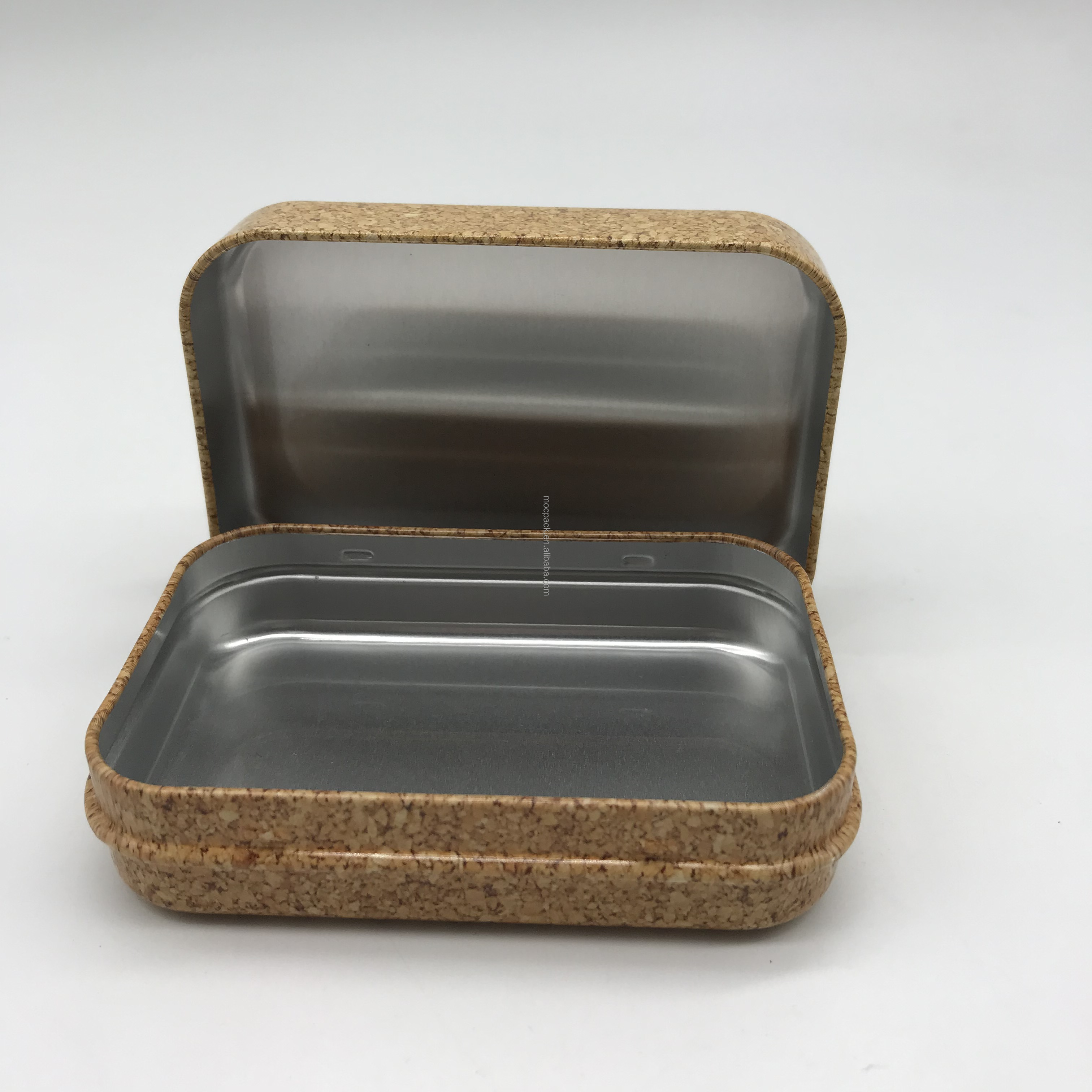 Round Corner Empty Square Aluminum Soap Packaging box Metal Soap Holder With Draining Tray manufacture