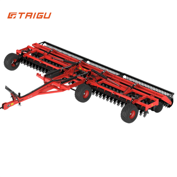 The Titan disc harrow is versatile in its ability to work on a variety of soil types, making it a reliable tool for farmers and agricultural professionals.